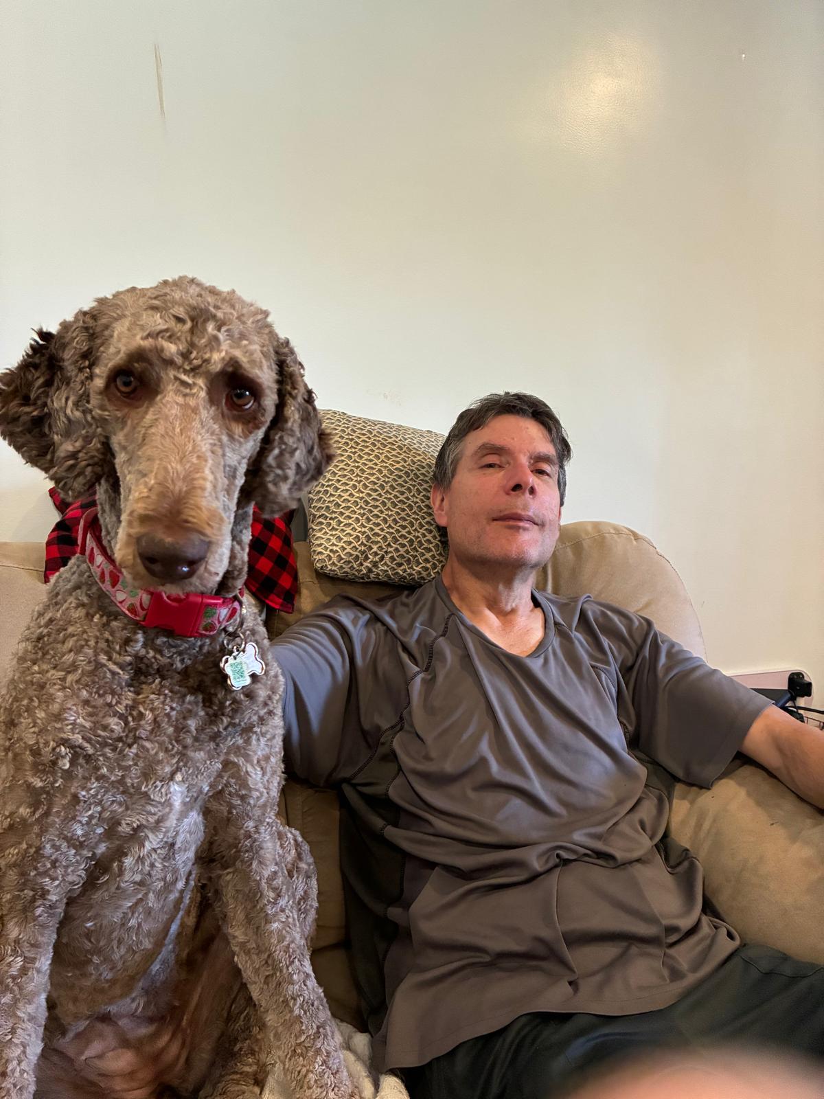 David and River the dog