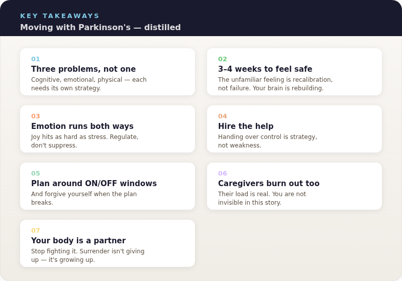 7 key takeaways for moving with Parkinson's